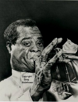 Charcoal drawing techniques - Louis Armstrong