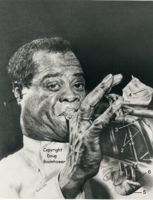 Charcoal-drawing techniques - Louis Armstrong