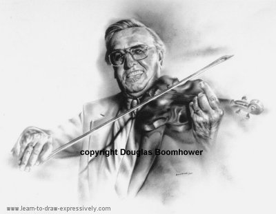 Violin Drawings - John Kolynchuk